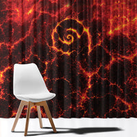 Lava Monster Costume Window Curtain Fiery Lava Spiral