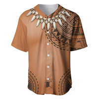 Polynesian Chief Inspired Costume Baseball Jersey Tribal Pattern With Tooth Necklace