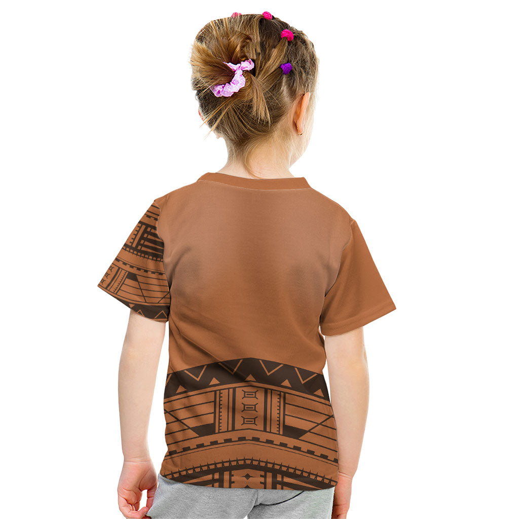 Polynesian Chief Inspired Costume Kid T Shirt Tribal Pattern With Tooth Necklace