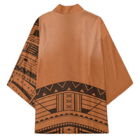 Polynesian Chief Inspired Costume Kimono Tribal Pattern With Tooth Necklace