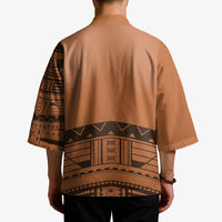 Polynesian Chief Inspired Costume Kimono Tribal Pattern With Tooth Necklace