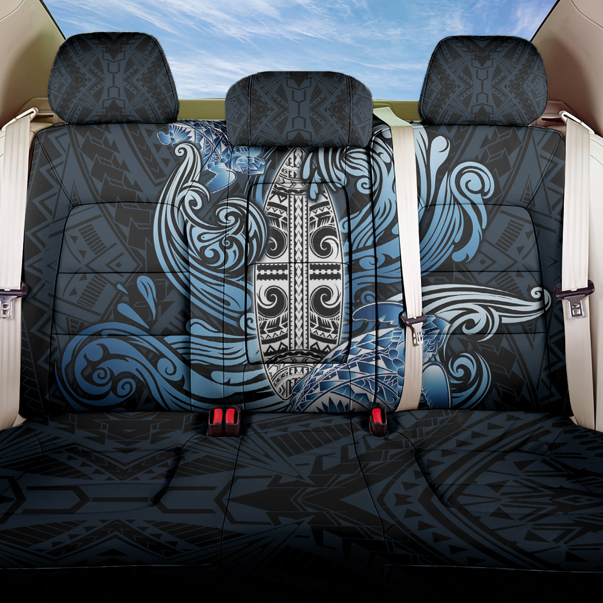Polynesia Go Surfing Back Car Seat Cover The Pacific Wave Of Water