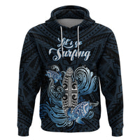 Personalised Polynesia Go Surfing Hoodie The Pacific Wave Of Water LT05 Blue - Polynesian Pride