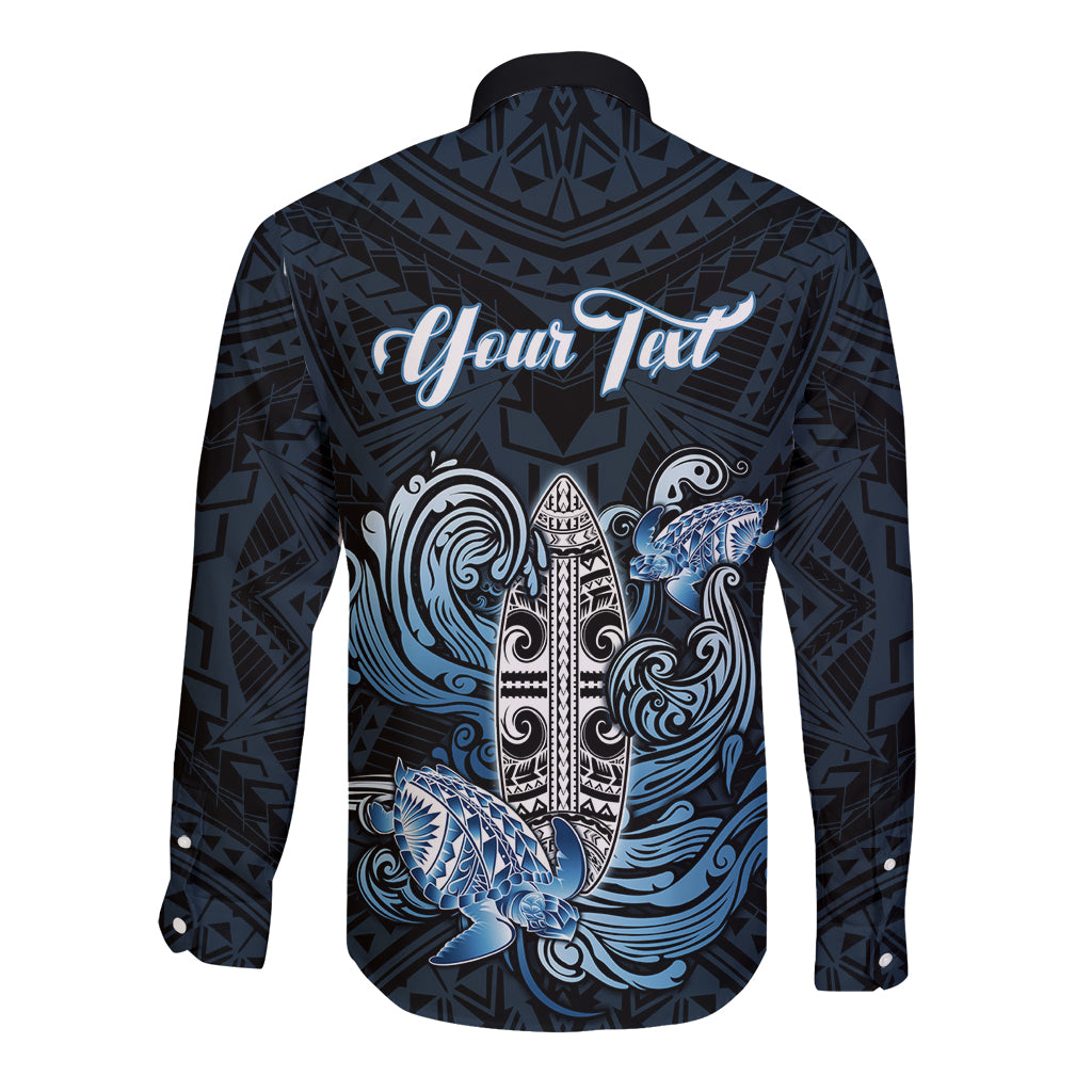 Personalised Polynesia Go Surfing Long Sleeve Button Shirt The Pacific Wave Of Water LT05 - Polynesian Pride
