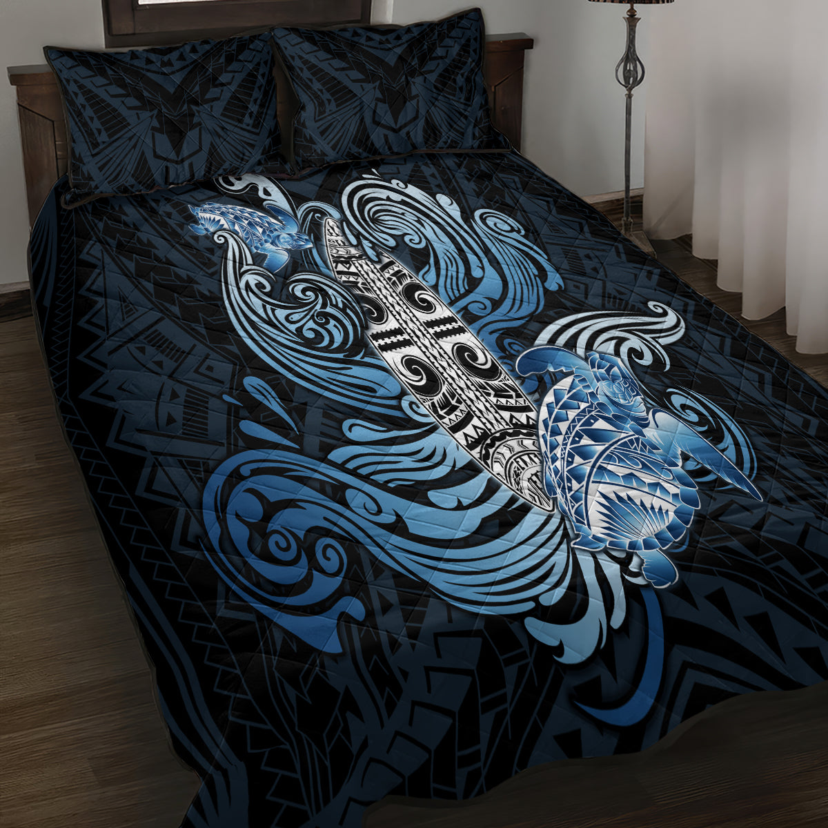 Polynesia Go Surfing Quilt Bed Set The Pacific Wave Of Water LT05 - Polynesian Pride