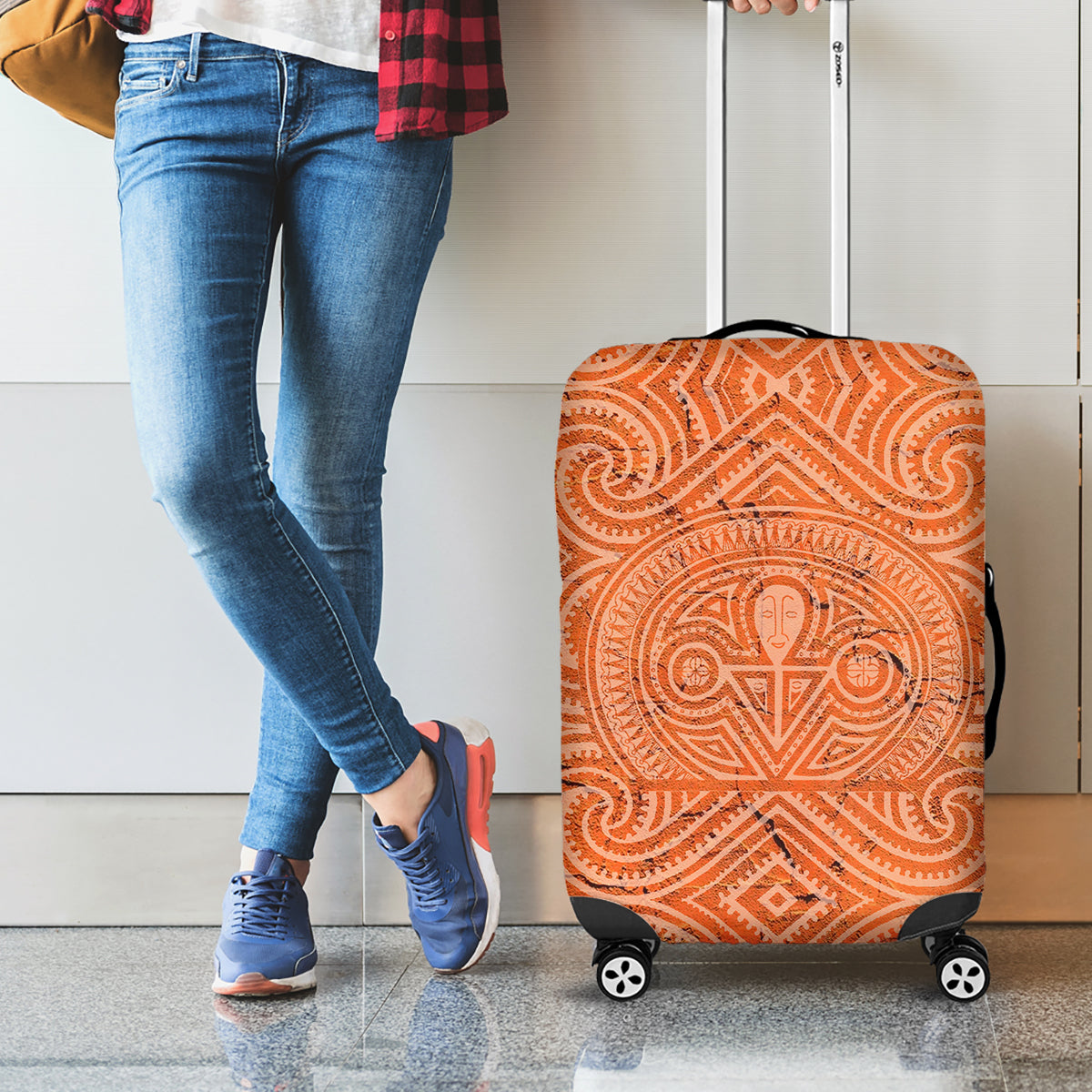 Lapita Culture Luggage Cover Iconic Double Face Pattern LT05 - Polynesian Pride