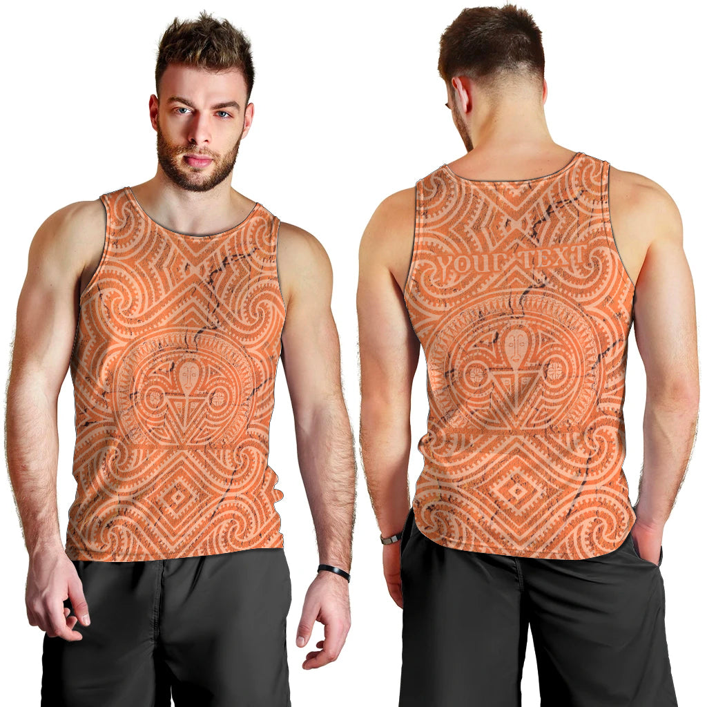 Personalised Lapita Culture Men Tank Top Iconic Double Face Pattern LT05 - Polynesian Pride