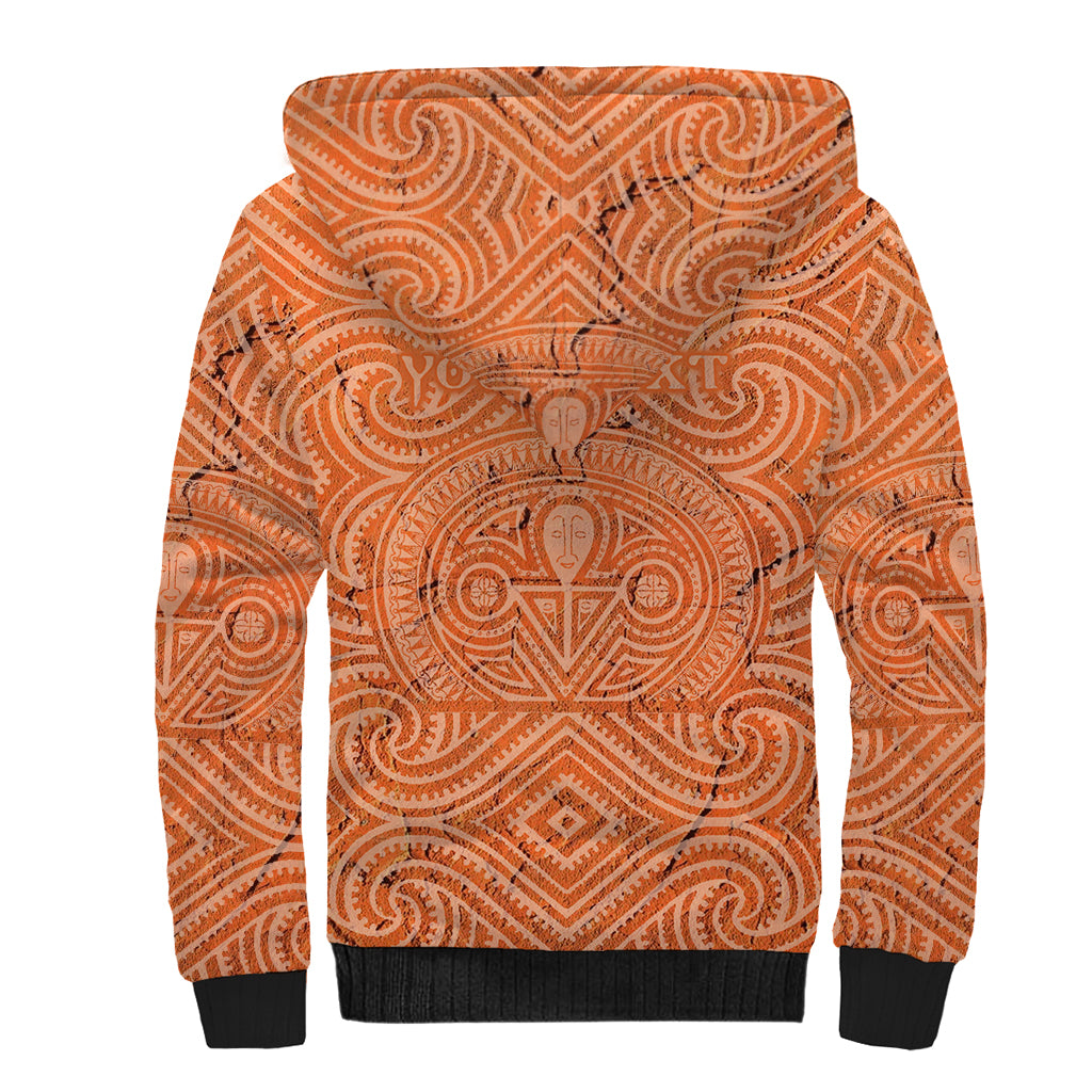 Personalised Lapita Culture Sherpa Hoodie Iconic Double Face Pattern LT05 - Polynesian Pride