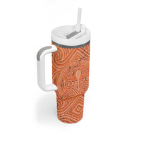 Personalised Lapita Culture Tumbler With Handle Iconic Double Face Pattern