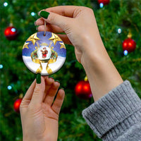 Samoa Christmas Ceramic Ornament Snow Globe With Samoan Santa - Polynesian Pride