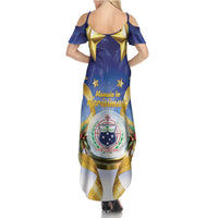 Samoa Christmas Family Matching Summer Maxi Dress and Hawaiian Shirt Snow Globe With Samoan Santa - Polynesian Pride