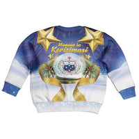 Samoa Christmas Kid Ugly Christmas Sweater Snow Globe With Samoan Santa - Polynesian Pride