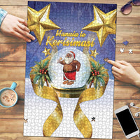 Samoa Christmas Puzzle Snow Globe With Samoan Santa - Polynesian Pride