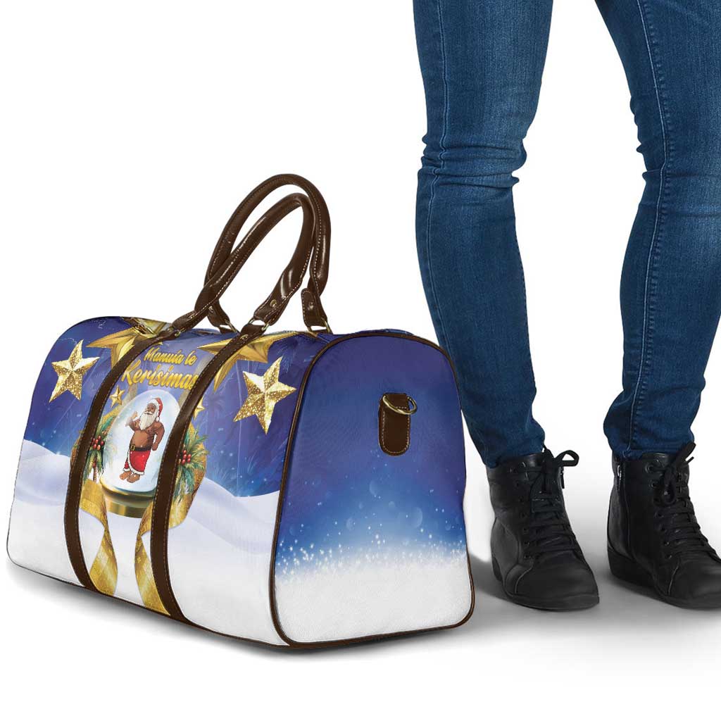 Samoa Christmas Travel Bag Snow Globe With Samoan Santa - Polynesian Pride