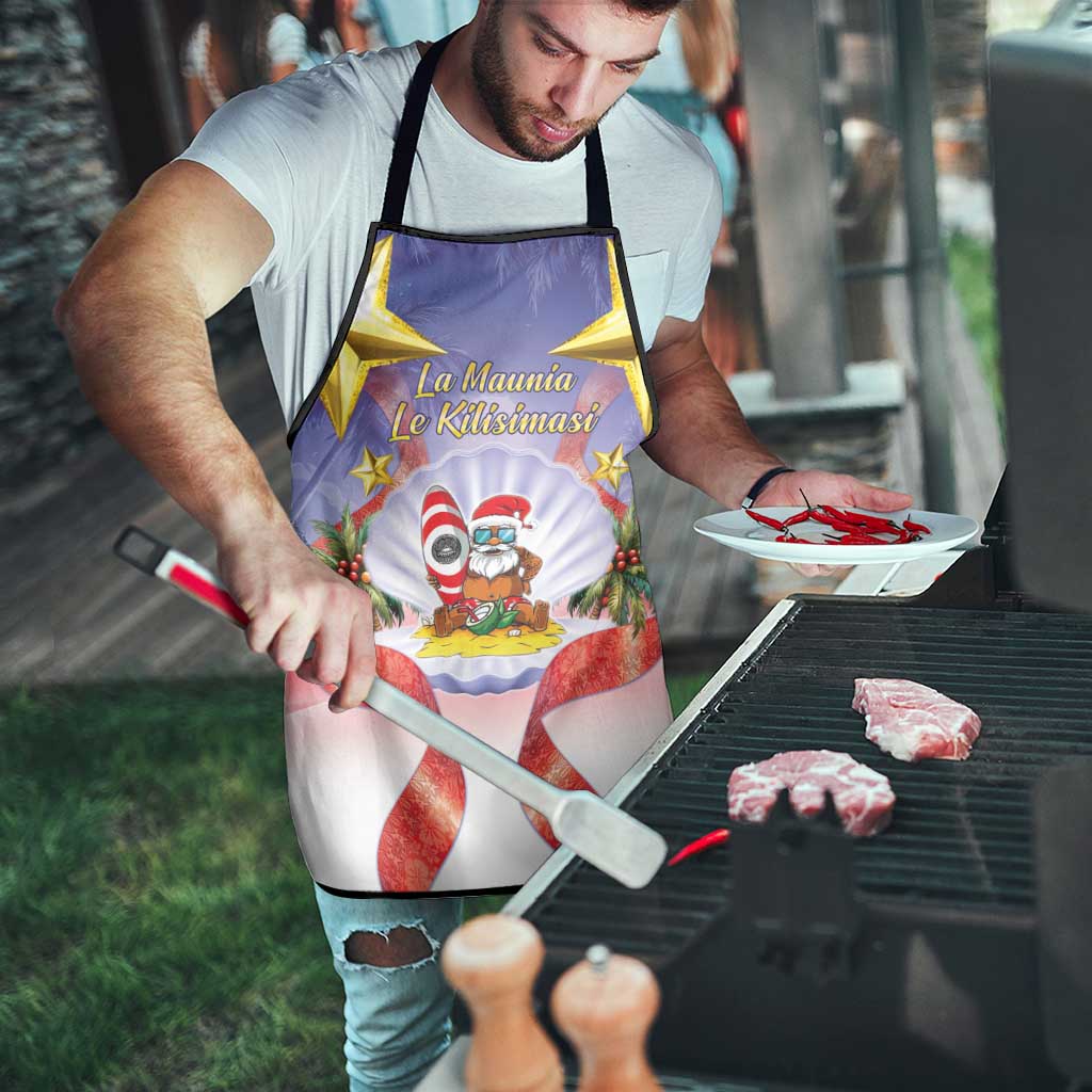 American Samoa Christmas Apron Seashell Santa Beach Vibes LT05 - Polynesian Pride
