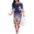 American Samoa Christmas Family Matching Off The Shoulder Long Sleeve Dress and Hawaiian Shirt Seashell Santa Beach Vibes - Polynesian Pride