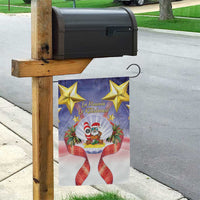 American Samoa Christmas Garden Flag Seashell Santa Beach Vibes - Polynesian Pride