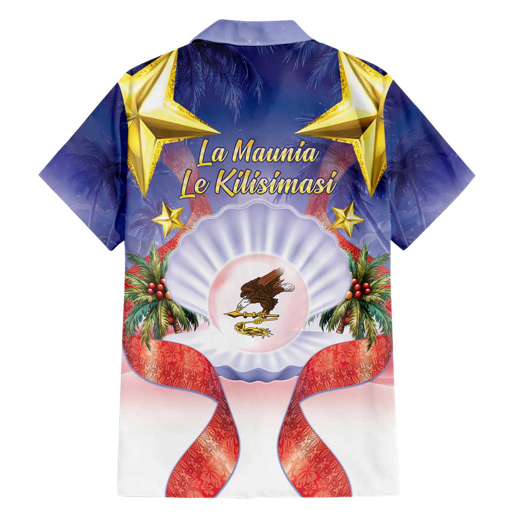 American Samoa Christmas Hawaiian Shirt Seashell Santa Beach Vibes - Polynesian Pride