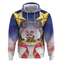 American Samoa Christmas Hoodie Seashell Santa Beach Vibes - Polynesian Pride
