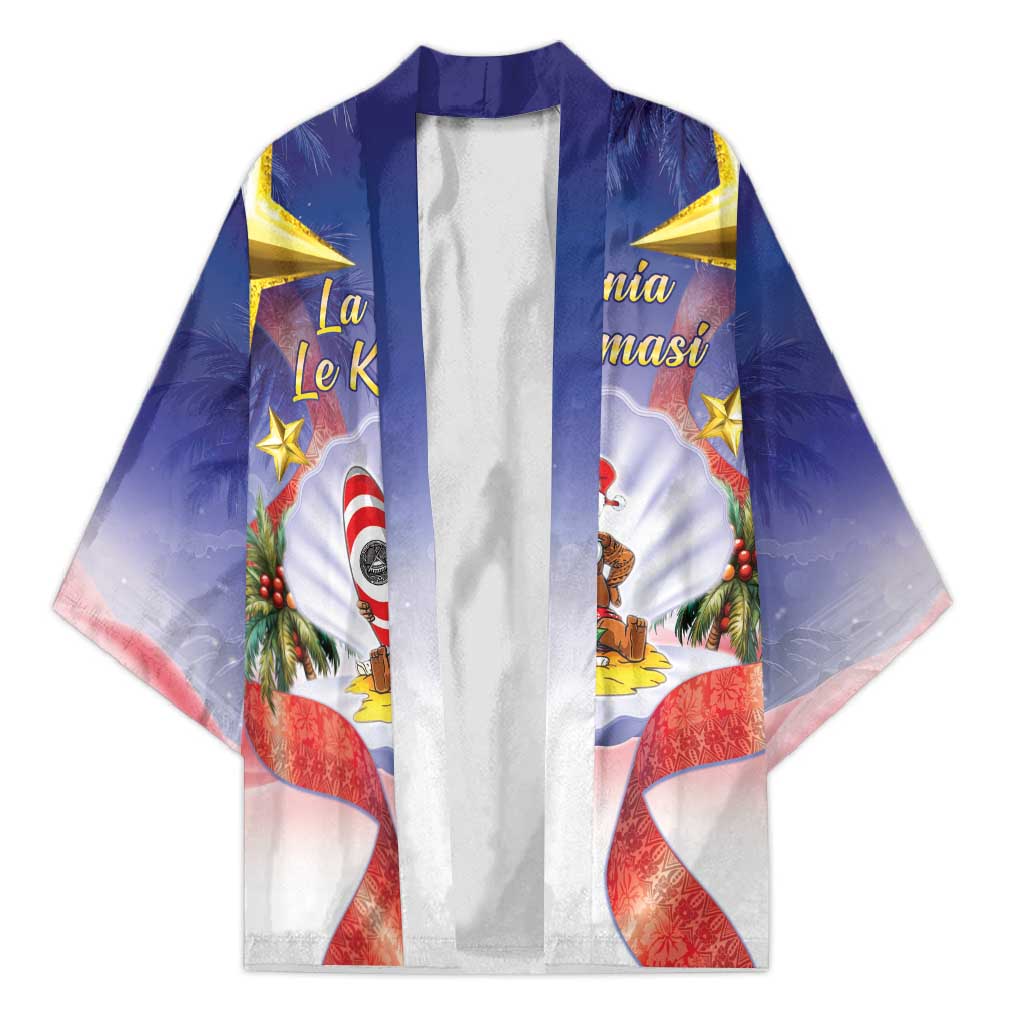 American Samoa Christmas Kimono Seashell Santa Beach Vibes - Polynesian Pride