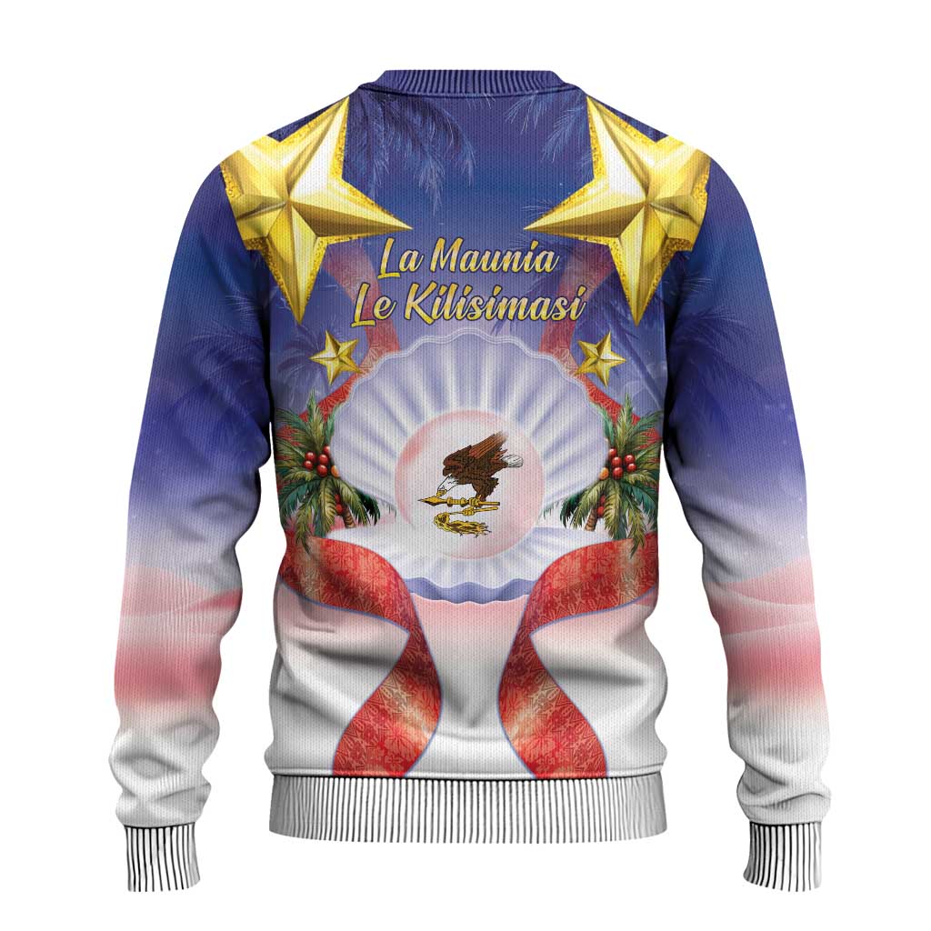 American Samoa Christmas Ugly Christmas Sweater Seashell Santa Beach Vibes - Polynesian Pride