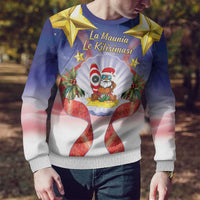 American Samoa Christmas Ugly Christmas Sweater Seashell Santa Beach Vibes - Polynesian Pride