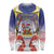 American Samoa Christmas Long Sleeve Shirt Seashell Santa Beach Vibes - Polynesian Pride