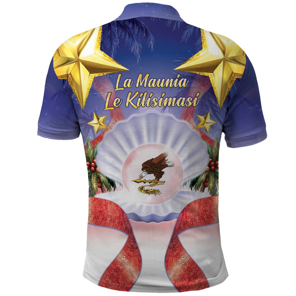 American Samoa Christmas Polo Shirt Seashell Santa Beach Vibes - Polynesian Pride