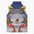 American Samoa Christmas Sleeveless Puffer Jacket Seashell Santa Beach Vibes - Polynesian Pride
