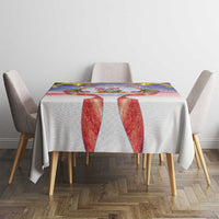 American Samoa Christmas Tablecloth Seashell Santa Beach Vibes - Polynesian Pride