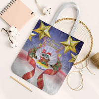 American Samoa Christmas Tote Bag Seashell Santa Beach Vibes - Polynesian Pride