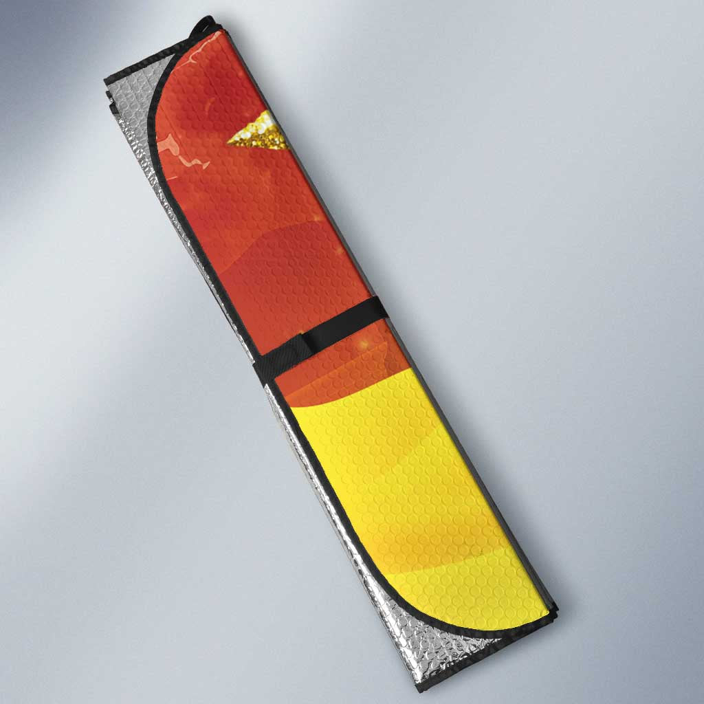 French Polynesia Christmas Auto Sun Shade Seashell Santa Beach Vibes - Polynesian Pride