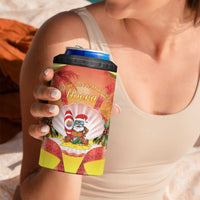 French Polynesia Christmas 4 in 1 Can Cooler Tumbler Seashell Santa Beach Vibes - Polynesian Pride