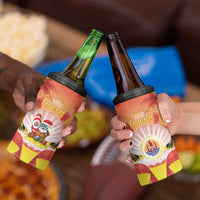 French Polynesia Christmas 4 in 1 Can Cooler Tumbler Seashell Santa Beach Vibes - Polynesian Pride