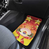 French Polynesia Christmas Car Mats Seashell Santa Beach Vibes - Polynesian Pride