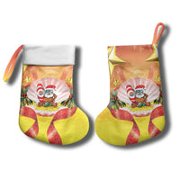 French Polynesia Christmas Stocking Seashell Santa Beach Vibes - Polynesian Pride