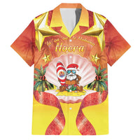 French Polynesia Christmas Family Matching Summer Maxi Dress and Hawaiian Shirt Seashell Santa Beach Vibes - Polynesian Pride