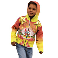 French Polynesia Christmas Kid Hoodie Seashell Santa Beach Vibes - Polynesian Pride