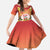 French Polynesia Christmas Kid Short Sleeve Dress Seashell Santa Beach Vibes - Polynesian Pride
