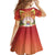 French Polynesia Christmas Kid Short Sleeve Dress Seashell Santa Beach Vibes - Polynesian Pride