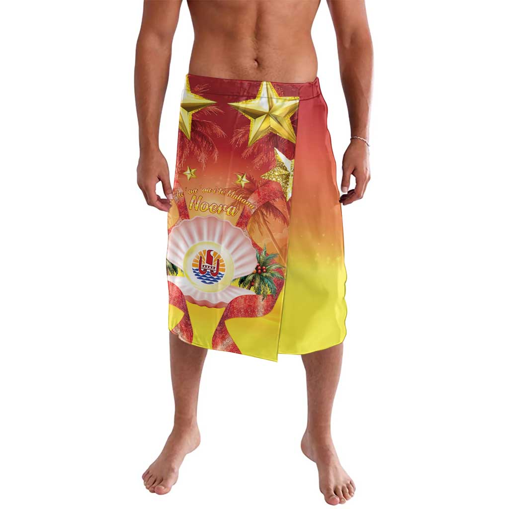 French Polynesia Christmas Lavalava Seashell Santa Beach Vibes - Polynesian Pride