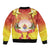 French Polynesia Christmas Sleeve Zip Bomber Jacket Seashell Santa Beach Vibes - Polynesian Pride