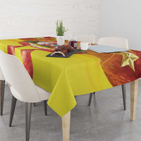 French Polynesia Christmas Tablecloth Seashell Santa Beach Vibes - Polynesian Pride