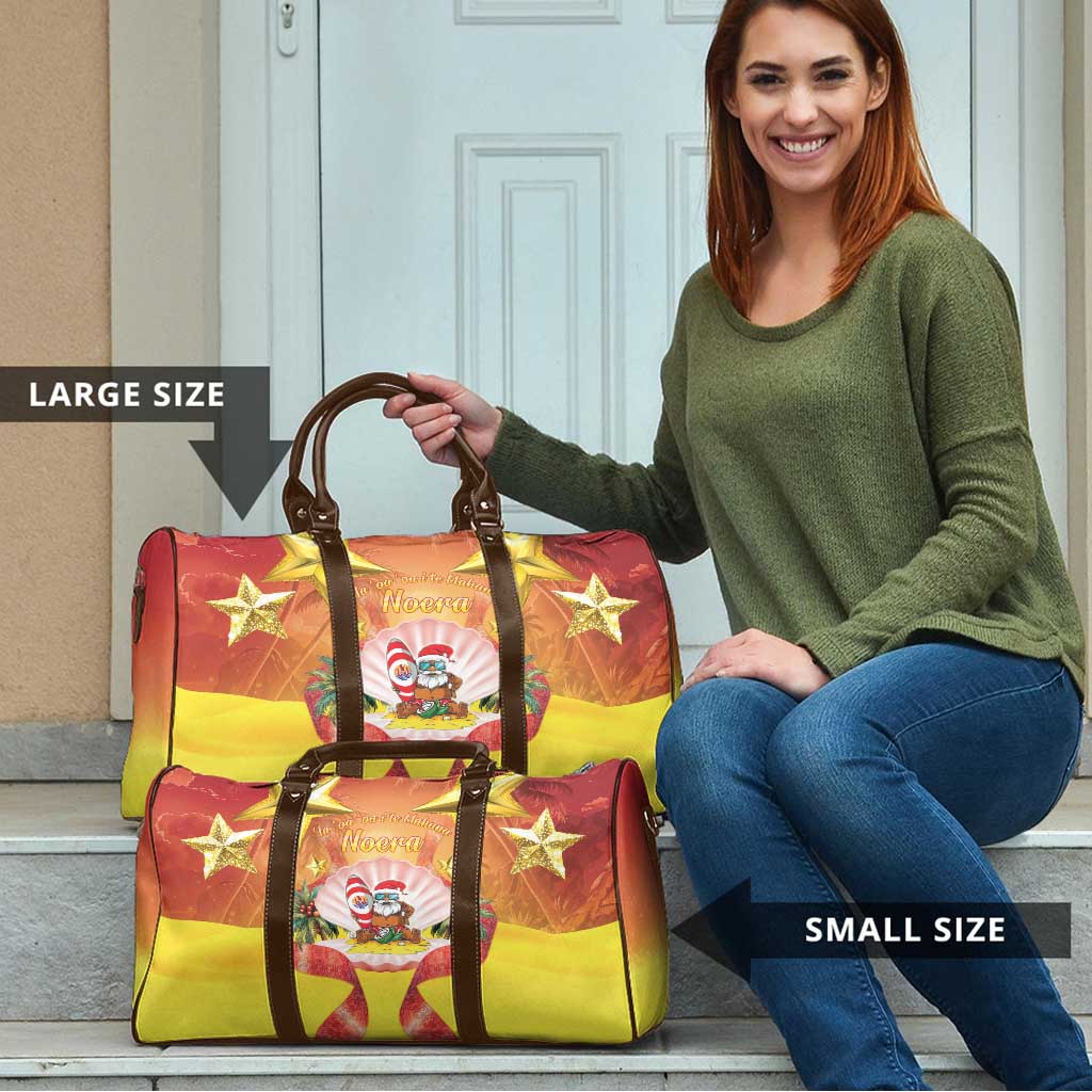 French Polynesia Christmas Travel Bag Seashell Santa Beach Vibes - Polynesian Pride