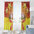 French Polynesia Christmas Window Curtain Seashell Santa Beach Vibes - Polynesian Pride