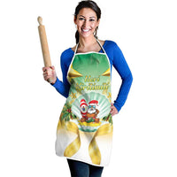 Cook Islands Christmas Apron Seashell Santa Beach Vibes - Polynesian Pride