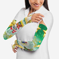 Cook Islands Christmas Arm Sleeves Seashell Santa Beach Vibes - Polynesian Pride