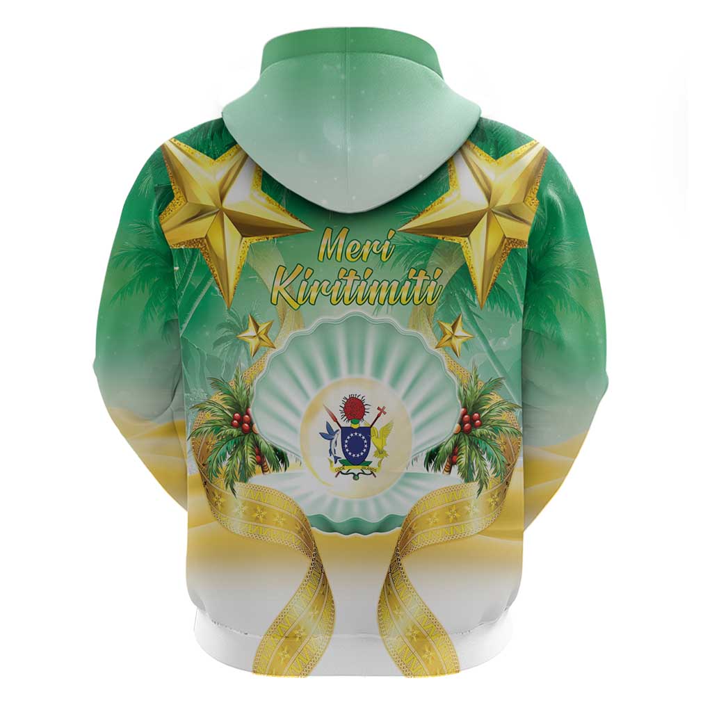 Cook Islands Christmas Hoodie Seashell Santa Beach Vibes - Polynesian Pride