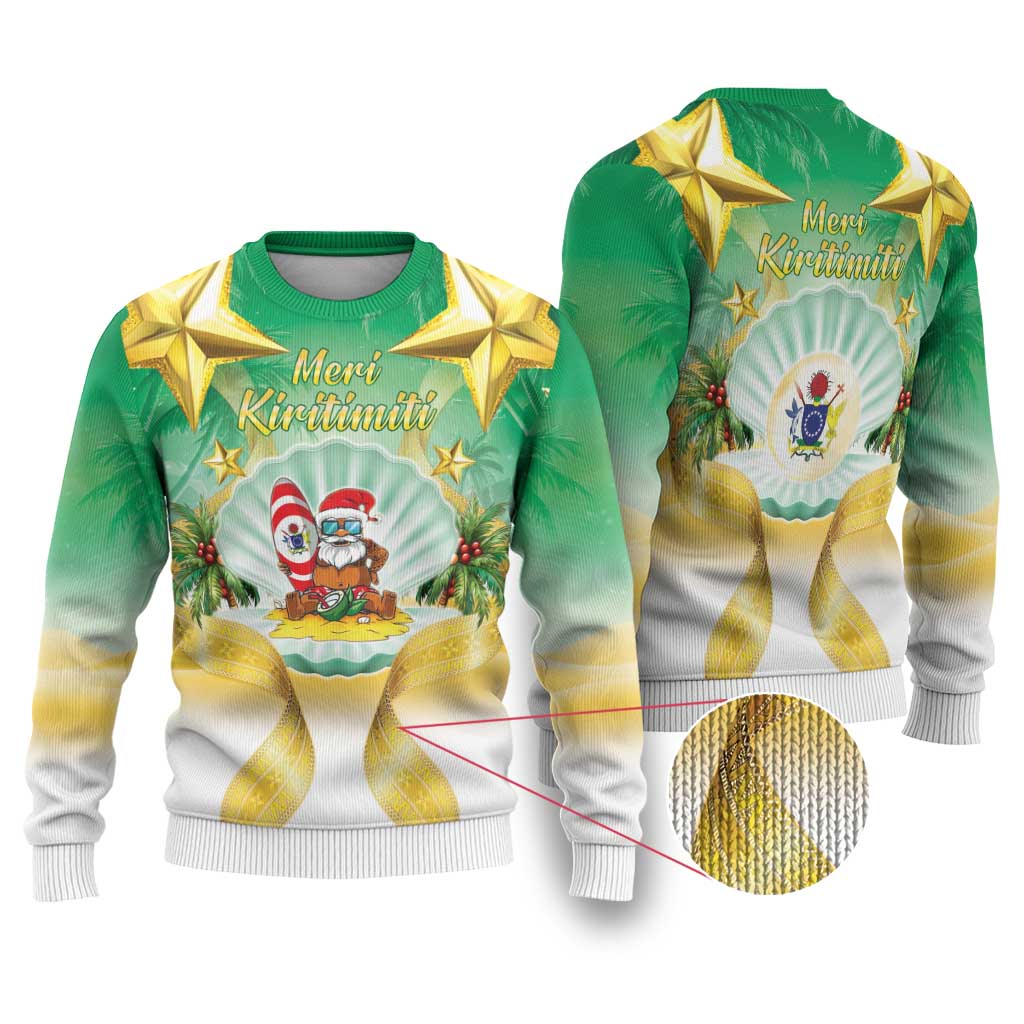 Cook Islands Christmas Ugly Christmas Sweater Seashell Santa Beach Vibes - Polynesian Pride