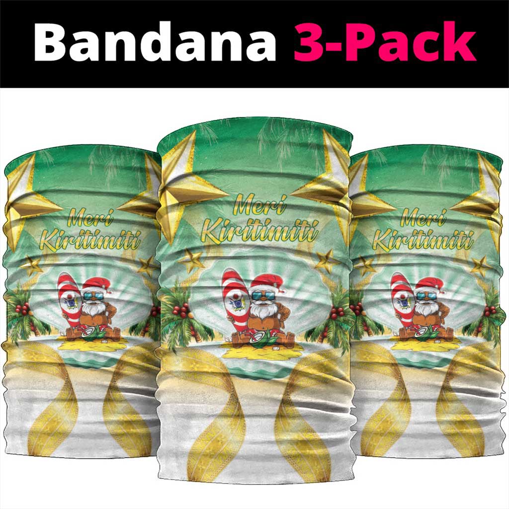 Cook Islands Christmas Neck Gaiter Seashell Santa Beach Vibes - Polynesian Pride
